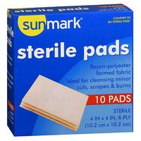Sunmark Sterile Pads, 10 Each by Sunmark (Pack of 2)
