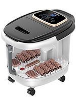 GJJ Foot Tub, Fully Automatic Heated Massage Footbath, Foot Bath, Electric Foam Basin, Pedicure Machine Home Deep Barrel,White,A