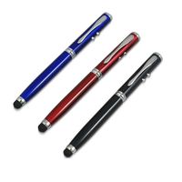 COOMAX Stylus Pen 3 Pcs Set Multi-Functional - Stylus, Ball Point Pen, Led Light for Smartphone & Tablet Pack of 3 Pcs (Black, Red and Blue)