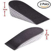 Eyech 2 Pairs Womens Height Increase Shoes Insole Lift Invisible Footinsole Ventilation Air Cushion Heels Taller Shoes Pad Lift Kit