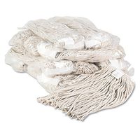Boardwalk 220CCT Premium Cut-End Wet Mop Heads, Cotton, 20oz, White (Case of 12)