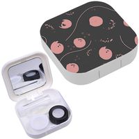 Portable Contact Lens Case Box Travel Kit Mirror + Bottle + Tweezers Container Holder [ On Grunge ]