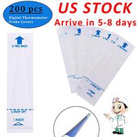 Digital Thermometer Probe Covers 200 Pack-Disposable Thermometer Covers Disposable Oral Rectal Thermometer Probe Covers, Armpit Electronic Thermometer - Universal(Ship from The US)