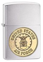 Zippo U.S. Air Force Outdoor Indoor Windproof Lighter Custom Personalized Engraved Message on Backside (Style9)