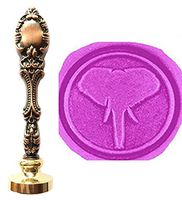 MNYR Vintage Elephant Big Ears Animal Wax Seal Stamp Luxury Bronze Metal Peacock Decorative Wedding Invitations Gift Cards Paper Stationary Envelope Custom Logo Monogram Wax Seal Sealing Stamp Set