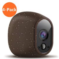 Silicone Skins Compatible for Arlo Security Cameras, Taken Protective Cover Case for Arlo HD Wireless Camera, for Netgear Accessories (4 Pack, Brown)