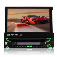 7-inch Single DIN in-Dash GPS Navigation for Car with Rear View Camera,Support Offline GPS Navigation,Flip Out Touch Screen Car Stereo