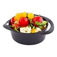 Infinity Pot - Mini Infinity Pot - Small Serving Pot for Appetizers, Desserts and More - 2.5 oz - Premium Plastic - Black - 100ct Box - Restaurantware
