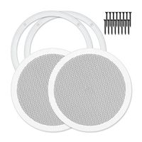Reliable Hardware Company RH-4002-8-2-A White Universal Surface Mount 8-3/8" Speaker Covers, Pair