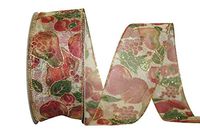 Reliant Ribbon 99911W-035-40K Fruit Sheer Wired Edge Ribbon, 2-1/2 Inch X 50 Yards, Gold