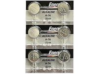 3 X Energizer LR44 1.5V Button Cell Battery, 6 Each