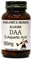 D-Aspartic Acid - DAA - 60 600mg VegiCaps - Stearate Free, Bottled in Glass! Free Shipping on Orders Over $49!