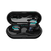 ZKxl8ca Q13S TWS Wireless Bluetooth 5.0 Stereo Earphones with Charging Case for iPhone Black