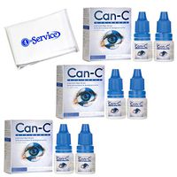 Can-C Eye Drops 5 ml, 6 Count-3 Pack - Eyedrops Natural Cure Treatment for Animals and Humans Vision Ophthalmic Solution - Eye Products - with #1 in Service Wallet Tissues