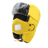 XGao Balaclava Face Mask for Cold Weather, Balaclava, Unisex Mens Women Winter Outdoor Thicken Hat Hunting for Men Ear Warm Breathable Motorcycle Face Mask Balaclava Beanie Black (Yellow)
