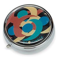 Pill Box for Purse or Pocket by Gopillable Midnight Swirl Design