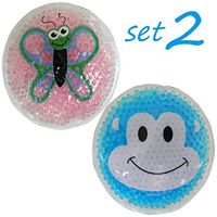 Kids Cold Pack Round Gel Bead Ice Pack Hot Or Cold Therapy Gel Pack Pain Relief Scrapes, Bruises, Insect Bites, and Bumps (Diameter:5 inch) (type1)