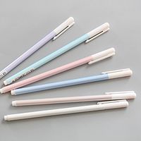 0.38mm Plain Simple Gel Pen Needle Full Black Pen School Office Supplies