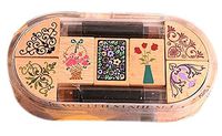 7 PCS Vase Pattern Classical Stamper&2 PCS Inkpad, Random Color