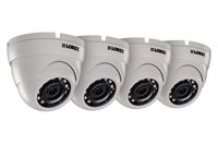 Lorex E581CD Series 5MP Super HD Indoor/Outdoor Day & Night IP Security Dome Camera with 2.8mm F2.0 Fixed Lens, 2592x1944, IP67 Weatherproof, Color Night Vision - 4 Pack