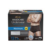 HASOCARE Breathable Incontinence Underwear for Men, Maximum Absorbency, Samll/Medium, 48 Count (4packs x 12)