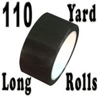 Carton Sealing Tape 2" x 110 yds 2 mils, several colors, Black