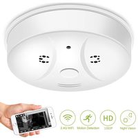 Night Vision Hidden Spy Camera QUANDU WiFi Smoke Detector Hidden Camera DVR Mini Nanny Cam with Motion Detection for Home Security Surveillance (Video Only)