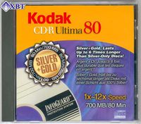 Kodak CD-R Ultima 80 - 1x-8x Speed. 700MB/80 Min - Recordable