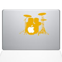 The Decal Guru Star Drummer Decal Vinyl Sticker, 15" MacBook Pro (2015 & Older Models), Yellow (1607-MAC-15P-SY)