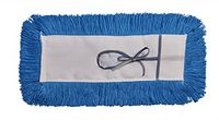 M2 Professional STATIC-H Dust Mop Head, Key Hole (Tie-On) Backing, 18-Inch x 5-Inch - Blue - Case of 12 - For Industrial Commercial & Home Uses, Perfect for Hardwood, Laminate, Concrete, etc.