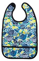 Adult Clothing Protector Bib with Front Pockets (Teapots Tea Time)