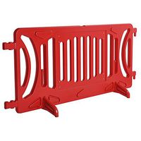 Billboard Barricade 42x96 Plastic Pedestrian Barricade- Red