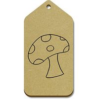 Azeeda 10 x Large 'Toadstool Mushroom' Wooden Gift Tags (TG00018525)