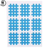 Furnoor 10PCS/Bag Elastic Spiral Kinesiology Tape Physical Therapy Tapes 74x98mm Sports Safety(Blue)