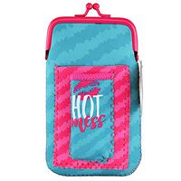 Neoprene Soft Cigarette and Lighter Case with Snap Clasp Closure - Hot Mess