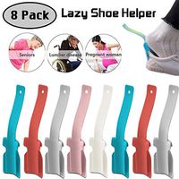 8 Pack Lazy Shoe Helper, Portable Sock Slider Shoe Horn Fits for All Shoes