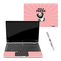 MightySkins Skin Compatible with HP Pavilion x360 14" (2018) - Hug A Panda | Protective, Durable, and Unique Vinyl Decal wrap Cover | Easy to Apply, Remove, and Change Styles | Made in The USA