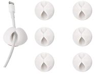 Cable Clips - Cable Organizer - Cord Management - Wire Holder System - 6 Pack - Home, Office, Cubicle, Car, Nightstand and Desk Accessories - Gift Ideas Men, Women, Dad, Mom, Him, Her ...