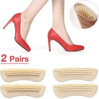 Heel Grips High Heel Inserts for Women, Make Shoe Fitter & Stop Heel Slipping Out (2 Pairs, 2mm&5mm Thickness respectively) High Heel Pads,Heel Cushion Inserts,Heel Snug Liner (Beige)