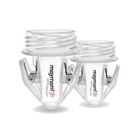 Maymom Breastmilk Storage Bag Adapters for Avent, Spectra S1, S2 Pumps with Wide Mouth Flange; Clear BPA Free Material; Boiling Water Safe; Do Not Use Microwave or Steamer Bag to Sanitize
