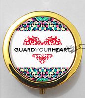 BlackKey Above All Else Guard Your Heart 3-Compartment Decorative Pocket Gift Box Case Organizer for Pill, Color 2 -1113