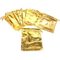 FindingKing 12 Pouches Gold Gift Bag Drawstring Jewelry 4" x 5"