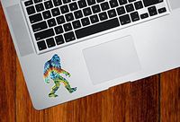 Yadda-Yadda Design Co. Rainbow Tie Dye Sasquatch - Laptop | MacBook | Computer | Trackpad - Vinyl Decal Sticker YYDC (Size Variations Available) (Small 2" w x 2.75" h) (Rainbow TIE DYE)