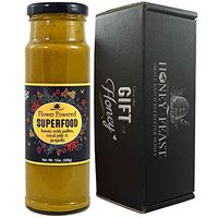 Honey Feast - Raw Superfood Honey with Royal Jelly, Bee Pollen, Bee Propolis | American Raw Honey | Unfiltered & Pure | Fresh from Florida Superfood | 12 Ounce
