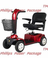 Golden Technologies - Companion - Full Sized Scooter - 4-Wheel - Red - Phillips Power Package TM - to $500 Value