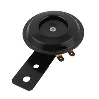 uxcell Black Metal Sound Alarm Car Auto Trumpet Horn Speaker DC12V 1.5A 105dB
