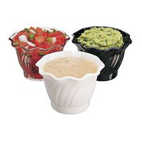 Cambro 5 Oz White Polycarbonate Swirl Bowl - 3 1/2 Dia x 2 7/16 H