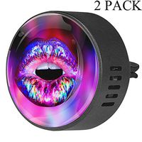 Rainbow Gloss Lip Car Aromatherapy Essential Oil Diffuser Air Freshener Vent Clip,2 Pack