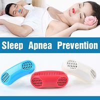 E&S Health Advanced 2-in-1 Anti Snoring and Air Purifier Sleeping Breath Aid Nose Clip Snore Stopper to Ease Breathing Snoring,Natural and Comfortable Sleep (Red)