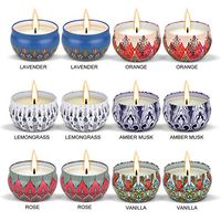 Scented Candles Gift Set, 100% Natural Soy Wax Travel Tin Candles for Stress Relief and Aromatherapy Relaxation (Scented Candles, 12 Pcs)